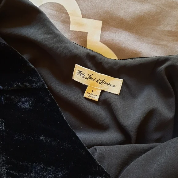 Viva Velvet Mini Black Dress 🍋 FOR LOVE & LEMONS - Picture 7 of 14